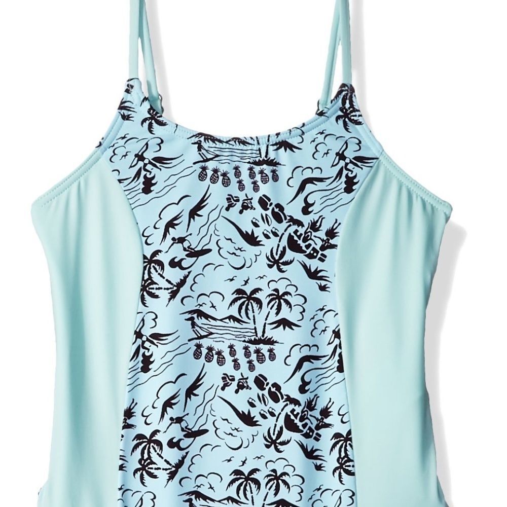 Hobie Girls Color Block One Piece Swimsuit